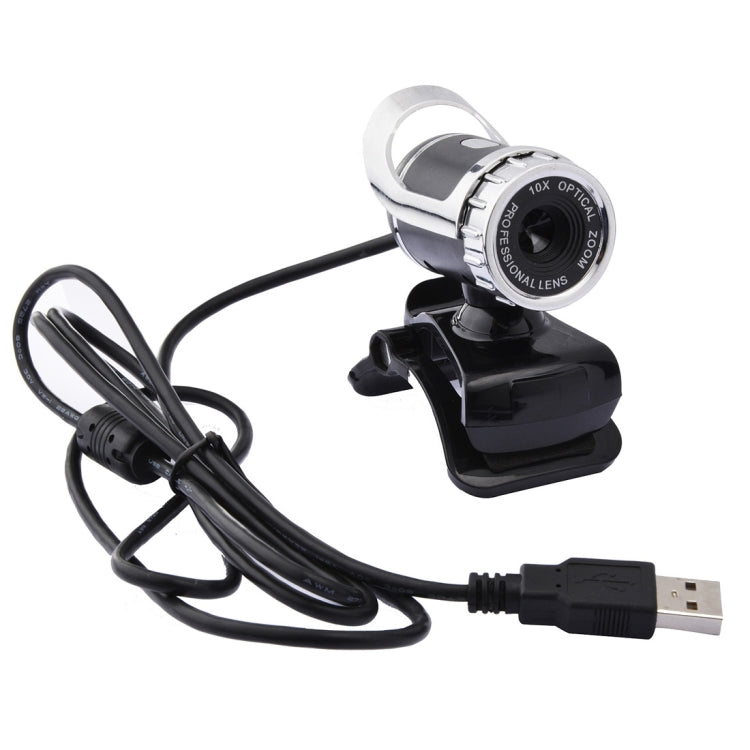 A859 480 Pixel HD 360 Grad Webcam USB 2.0 PC Kamera mit schallabsorbierendem Mikrofon für Computer PC Laptop, Kabellänge: 1,4 m