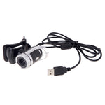 A859 480 Pixel HD 360 Grad Webcam USB 2.0 PC Kamera mit schallabsorbierendem Mikrofon für Computer PC Laptop, Kabellänge: 1,4 m
