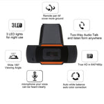 A870 480P Pixel HD 360 Grad Webcam USB 2.0 PC Kamera mit Mikrofon für Skype Computer PC Laptop, Kabellänge: 1,4 m, A870 (Orange), A870 (Schwarz)