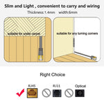 1,8m CAT6 Ultraflaches Flaches Ethernet Netzwerk LAN Kabel, Patchkabel RJ45, Länge: 1,8m