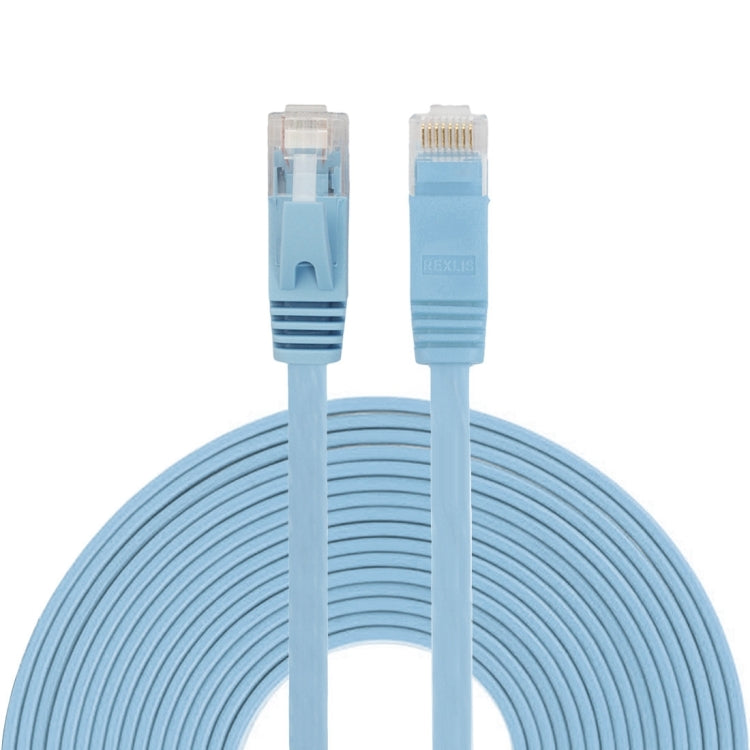 10m CAT6 Ultraflaches Flaches Ethernet Netzwerk LAN Kabel, Patchkabel RJ45, Länge: 10m