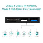 ROCKETEK RT-SGO727 USB 3.0 + USB 2.0 + Micro USB Schnittstellen-Hub für Microsoft Surface Go, mit 2 TF-Karten- & SD-Karten-Slots, RT-SGO727