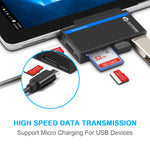 ROCKETEK RT-SGO727 USB 3.0 + USB 2.0 + Micro USB Schnittstellen-Hub für Microsoft Surface Go, mit 2 TF-Karten- & SD-Karten-Slots, RT-SGO727