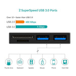 ROCKETEK RT-SGO737 2 USB 3.0 + Micro USB Schnittstellen-Hub für Microsoft Surface Go, mit 2 TF-Karten- & SD-Karten-Steckplätzen, RT-SGO737