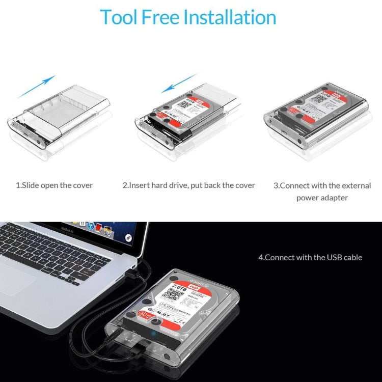 ORICO 3139U3 3,5 Zoll SATA HDD USB 3.0 Micro B Externes Festplattengehäuse Speichergehäuse, USB 3.0 (3,5 Zoll)