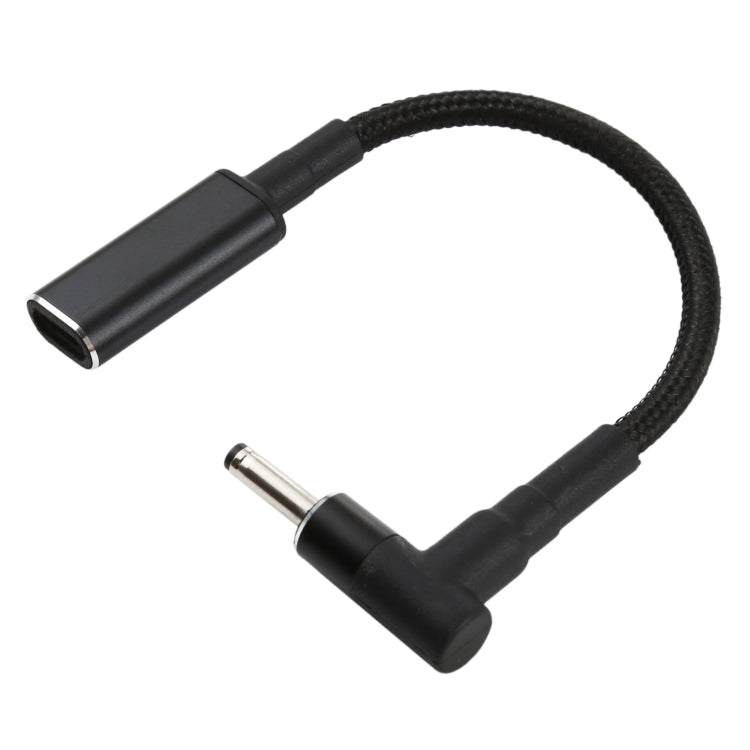 PD 100W 18,5-20V 3,0 x 1,0mm Winkel zu USB-C / Typ-C Adapter Nylon geflochtenes Kabel, 3,0 x 1,0mm