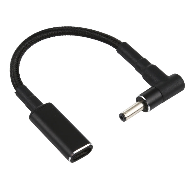 PD 100W 18,5-20V 4,0 x 1,35mm Winkel zu USB-C / Typ-C Adapter Nylon geflochtenes Kabel, 4,0 x 1,35mm