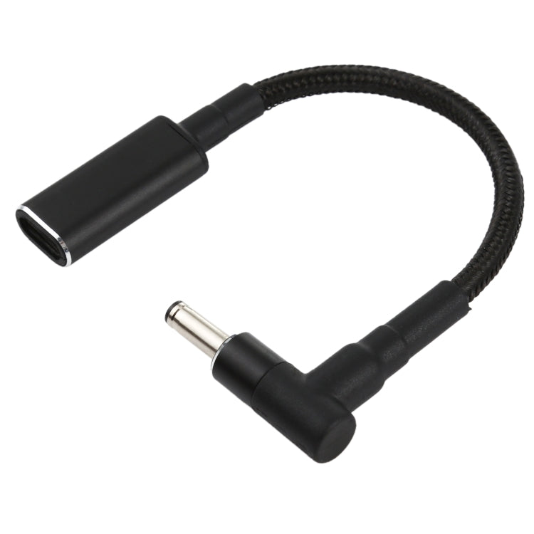 PD 100W 18,5-20V 4,0 x 1,35mm Winkel zu USB-C / Typ-C Adapter Nylon geflochtenes Kabel, 4,0 x 1,35mm