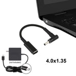 PD 100W 18,5-20V 4,0 x 1,35mm Winkel zu USB-C / Typ-C Adapter Nylon geflochtenes Kabel, 4,0 x 1,35mm