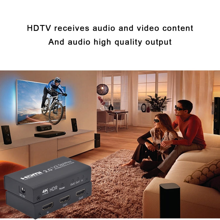 AYS-12V20 HDMI 2.0 1x2 4K Ultra HD Umschalter Splitter, 1x2 4K