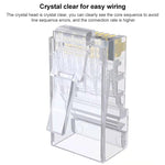 10 Stück Cat6e Ungeschirmter Pass-Through RJ45 Stecker Modularer Stecker, Cat6e Ungeschirmt Pass