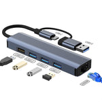 BYL-2208TU 5 in 2 USB + USB-C / Typ-C zu USB Multifunktionale Dockingstation HUB Adapter, BYL-2208