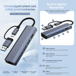 BYL-2208TU 5 in 2 USB + USB-C / Typ-C zu USB Multifunktionale Dockingstation HUB Adapter, BYL-2208