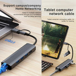 BYL-2208TU 5 in 2 USB + USB-C / Typ-C zu USB Multifunktionale Dockingstation HUB Adapter, BYL-2208