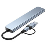 BYL-2218TU 8 in 1 USB + USB-C / Typ-C zu USB Multifunktionale Dockingstation HUB Adapter, BYL-2218TU