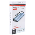 BYL-2209 6-in-1 USB-C / Type-C zu USB Multifunktionale Dockingstation HUB Adapter, BYL-2209