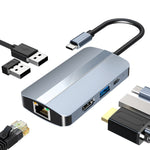 BYL-2203 6-in-1 USB-C / Type-C zu USB Multifunktionale Dockingstation HUB Adapter, BYL-2203