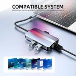 BYL-2203 6-in-1 USB-C / Type-C zu USB Multifunktionale Dockingstation HUB Adapter, BYL-2203
