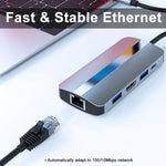 BYL-2206 9-in-1 USB-C / Type-C zu USB Multifunktionale Dockingstation HUB Adapter, BYL-2206