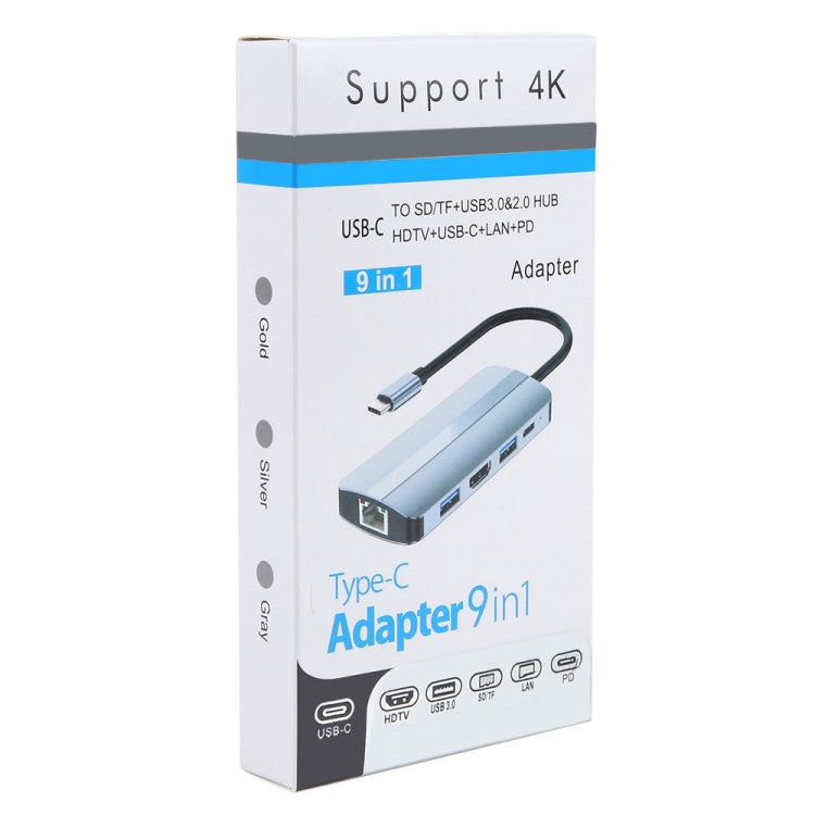 BYL-2206 9-in-1 USB-C / Type-C zu USB Multifunktionale Dockingstation HUB Adapter, BYL-2206