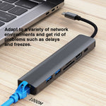 BYL-2303 7-in-1 USB-C / Type-C zu USB Multifunktionale Dockingstation HUB Adapter, BYL-2303
