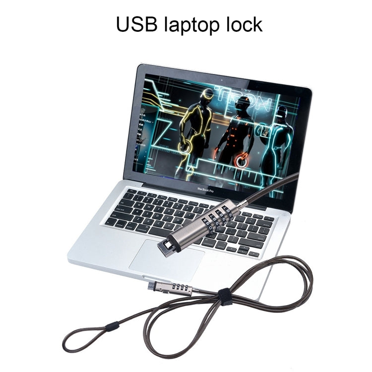 Universelles USB-Sicherheitskabelschloss für Laptop, USB-Schnittstelle