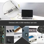 Universelles USB-Sicherheitskabelschloss für Laptop, USB-Schnittstelle