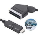 Scart-zu-HDMI-kompatibler Konverter Video-Audio-Adapterkabel, Scart zu HDMI