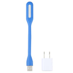 6LEDs USB Interface Flexible Reading Light with US Power Adapter, Light + Adapter