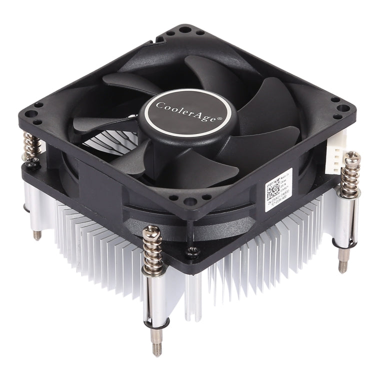 4-poliger CPU-Kühler geräuschloser Lüfter verdickter Aluminium-Kühlkörper für Intel 1155 / 1150 / 1151, Intel 1155 / 1150 / 1151