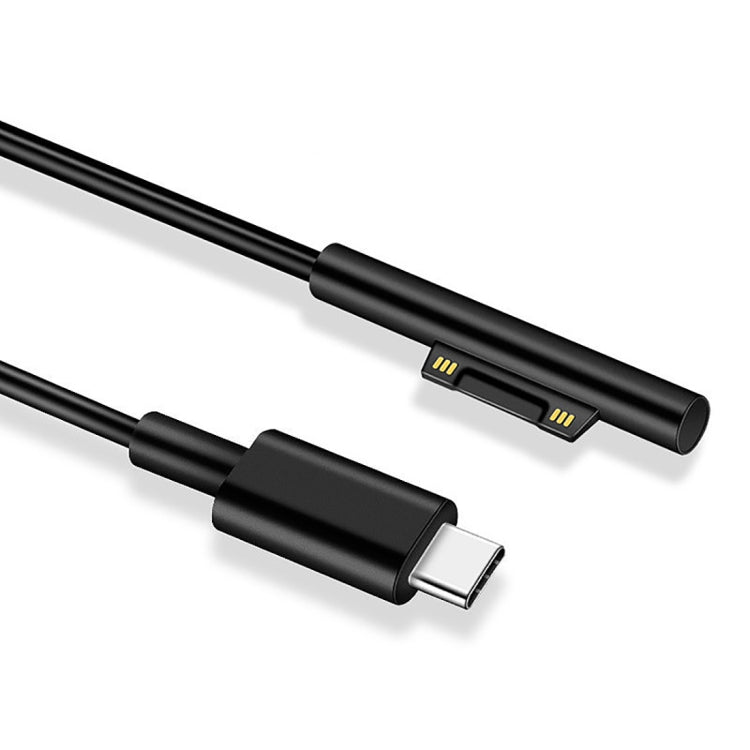 Surface Pro 7 / 6 / 5 zu USB-C / Typ-C Stecker Stromadapter-Ladekabel für Microsoft Surface Pro 7 / 6 / 5 / 4 / 3 / Microsoft Surface Go, Typ-C zu Microsoft Surface