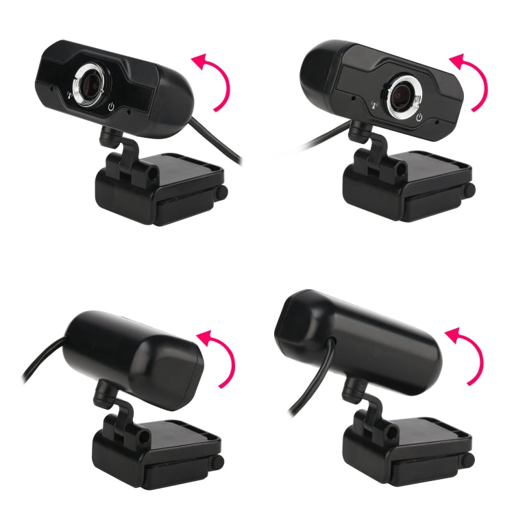 HXSJ S50 30fps 100 Megapixel 720P HD Webcam für Desktop / Laptop / Smart TV, mit 10m schallabsorbierendem Mikrofon, Kabellänge: 1,4m, S50