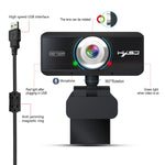 HXSJ S90 30fps 1 Megapixel 720P HD Webcam für Desktop / Laptop / Android TV, mit 8m schallabsorbierendem Mikrofon, Kabellänge: 1,5m, S90