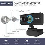 HXSJ S90 30fps 1 Megapixel 720P HD Webcam für Desktop / Laptop / Android TV, mit 8m schallabsorbierendem Mikrofon, Kabellänge: 1,5m, S90