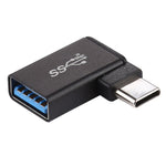 Typ-C / USB-C Stecker zu USB 3.2 Buchse 90-Grad-Winkel Aluminiumlegierungsadapter, Typ-C Stecker zu USB 3.2 Buchse