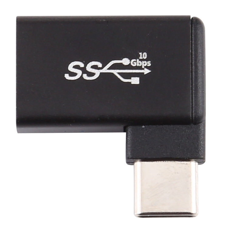 Typ-C / USB-C Stecker zu USB 3.2 Buchse 90-Grad-Winkel Aluminiumlegierungsadapter, Typ-C Stecker zu USB 3.2 Buchse
