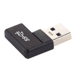 Typ-C / USB-C Buchse zu USB 3.0 Stecker 90-Grad-Winkel Aluminiumlegierungsadapter, Typ-C Buchse zu USB 3.0 Stecker