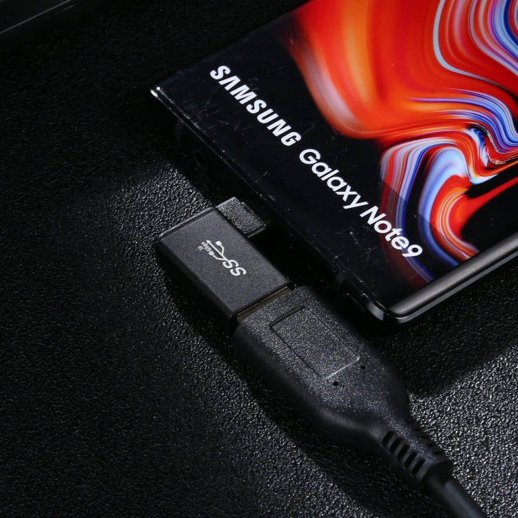 Typ-C / USB-C Buchse zu USB 3.0 Stecker 90-Grad-Winkel Aluminiumlegierungsadapter, Typ-C Buchse zu USB 3.0 Stecker