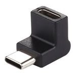 Typ-C / USB-C Stecker zu Typ-C / USB-C Buchse 90-Grad-Winkel Aluminiumlegierungsadapter, Typ-C Stecker zu Typ-C Buchse