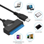 USB-C / Typ-C 3.1 Stecker zu SATA (15 Pin + 7 Pin) HDD Datenkonverterkabel, Länge: 20cm, Typ-C zu SATA