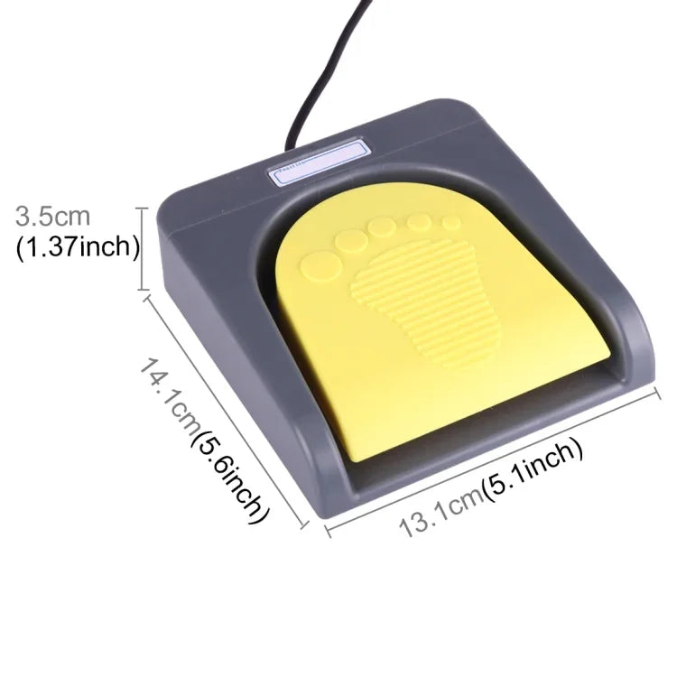 FS2016_USB PCsensor USB-Fußschalter, Fußsteuerung für Tastatur, Multimedia/Tastatur/Gamepad/Maus/Schnur/B Ultraschallbildaufnahmefunktionen, 1 Fußschalter