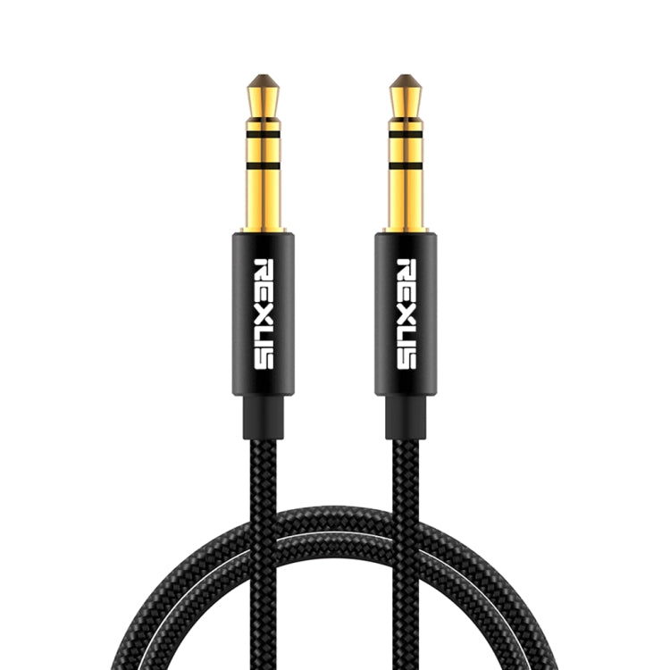 REXLIS 3629 3,5mm Stecker zu Stecker Auto-Stereo Goldbeschichtetes AUX Audiokabel für 3,5mm AUX Standard Digitale Geräte, Länge: 1,8m