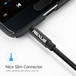 REXLIS 3629 3,5mm Stecker zu Stecker Auto-Stereo Goldbeschichtetes AUX Audiokabel für 3,5mm AUX Standard Digitale Geräte, Länge: 1,8m