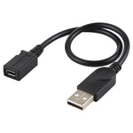 USB Stecker zu Micro-USB Buchse Konverterkabel, Kabellänge: ca. 22 cm