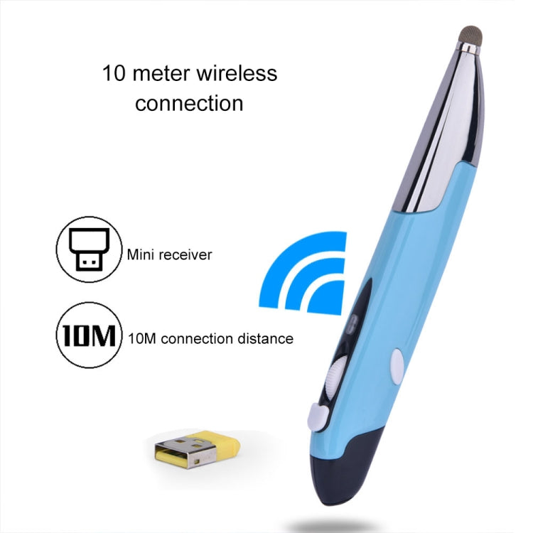 PR-06S Intelligente, kabellose optische Maus mit 4 Tasten und Stiftfunktion, unterstützt Sprachsteuerung/Übersetzung (grau, blau, rot).