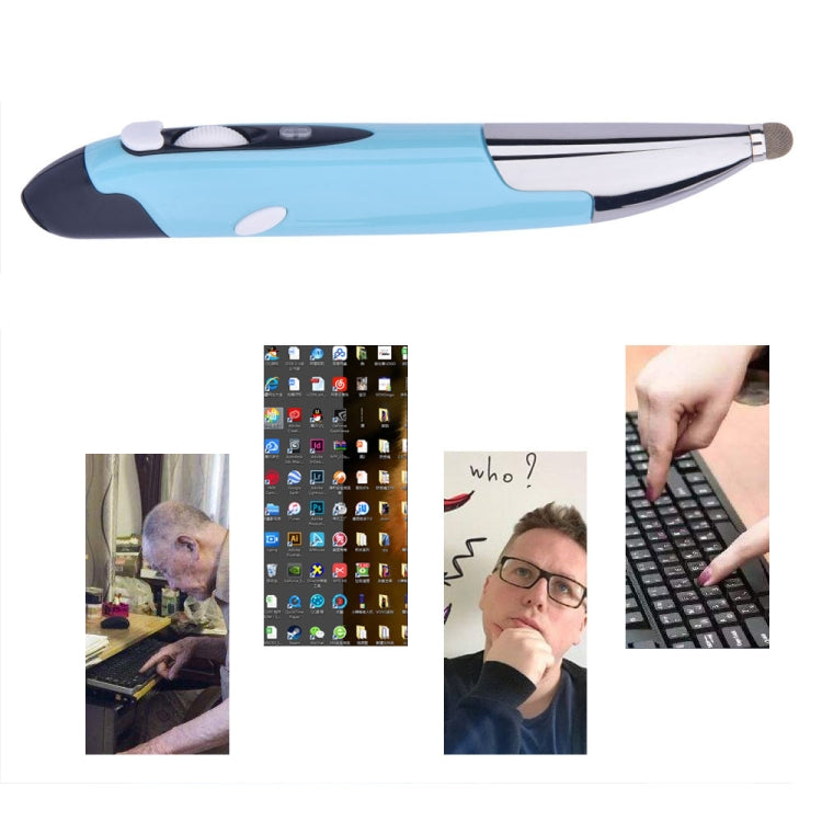 PR-06S Intelligente, kabellose optische Maus mit 4 Tasten und Stiftfunktion, unterstützt Sprachsteuerung/Übersetzung (grau, blau, rot).
