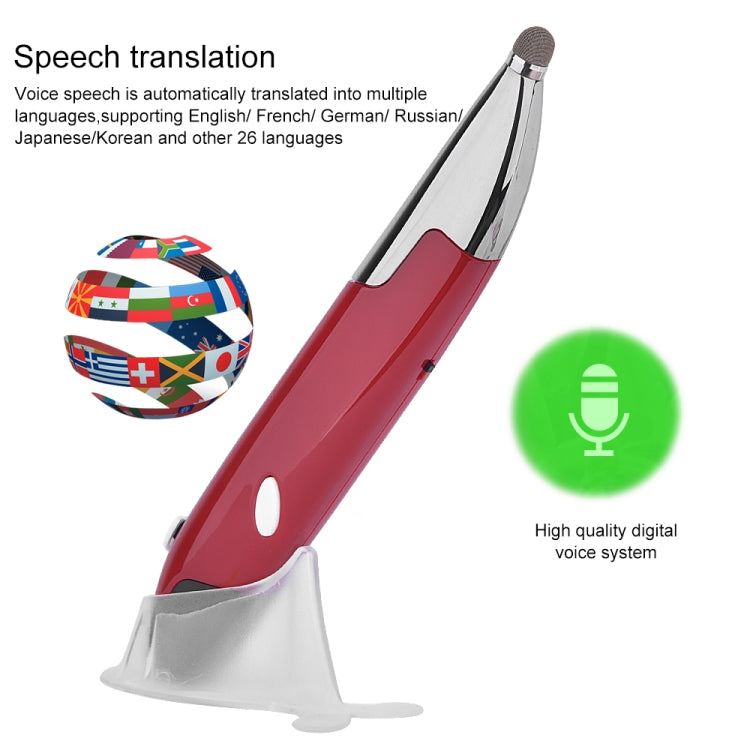 PR-06S Intelligente, kabellose optische Maus mit 4 Tasten und Stiftfunktion, unterstützt Sprachsteuerung/Übersetzung (grau, blau, rot).