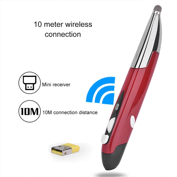 PR-06S Intelligente, kabellose optische Maus mit 4 Tasten und Stiftfunktion, unterstützt Sprachsteuerung/Übersetzung (grau, blau, rot).