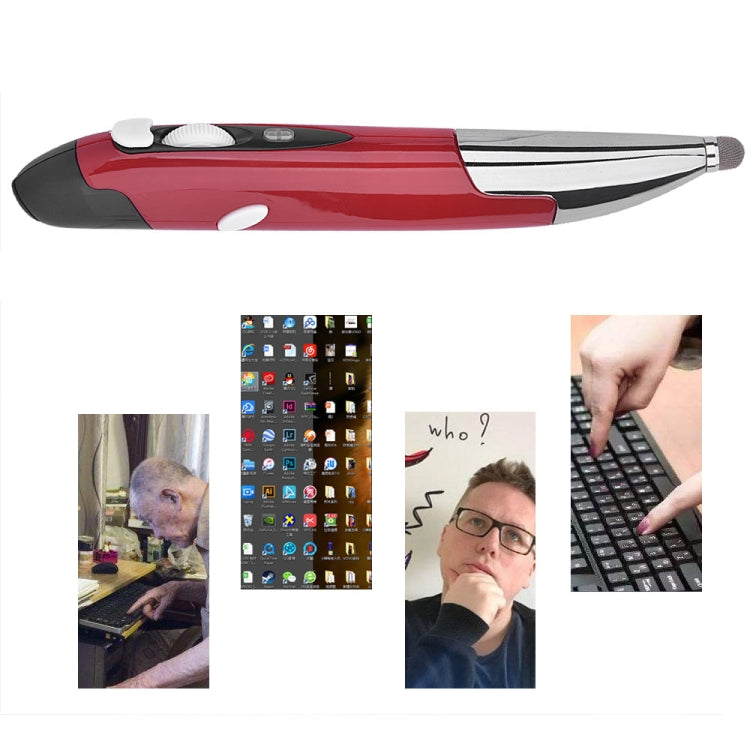PR-06S Intelligente, kabellose optische Maus mit 4 Tasten und Stiftfunktion, unterstützt Sprachsteuerung/Übersetzung (grau, blau, rot).