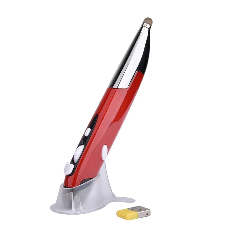 PR-06 Intelligente, kabellose optische Maus mit 4 Tasten und Stiftfunktion, Grau, Blau, Rot